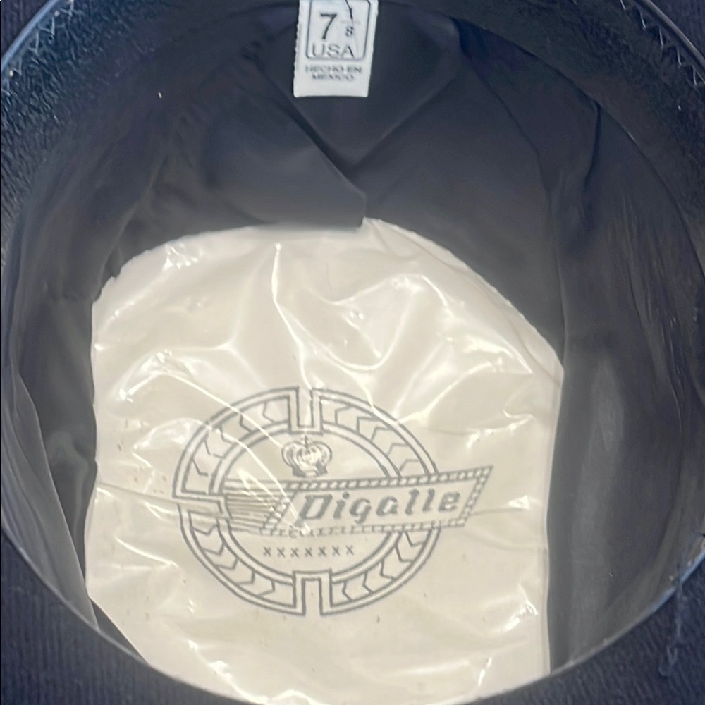 Texas Hat Co Pigalle Black and Silver Western Style Hat with Studded Band 7-1/8 - Picture 2 of 9